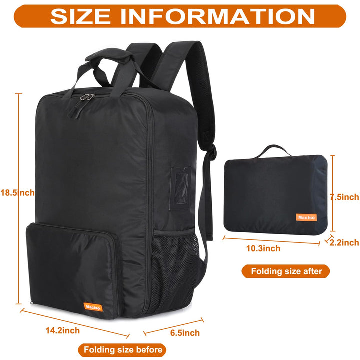 Stroller Travel Bag Compatible with GB Pockit and GB Pockit Air plus All Terrain, Lightweight Stroller Travel Backpack for Airplane (Black, M)