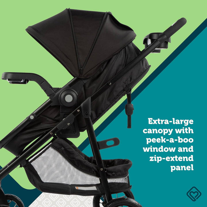 Grow and Go Flex 8-In-1 Car Seat Stroller Combo, Baby Stroller Travel Systems for Infants 4-30 Lbs, Stroller and Carseat Combo Set, Foundry