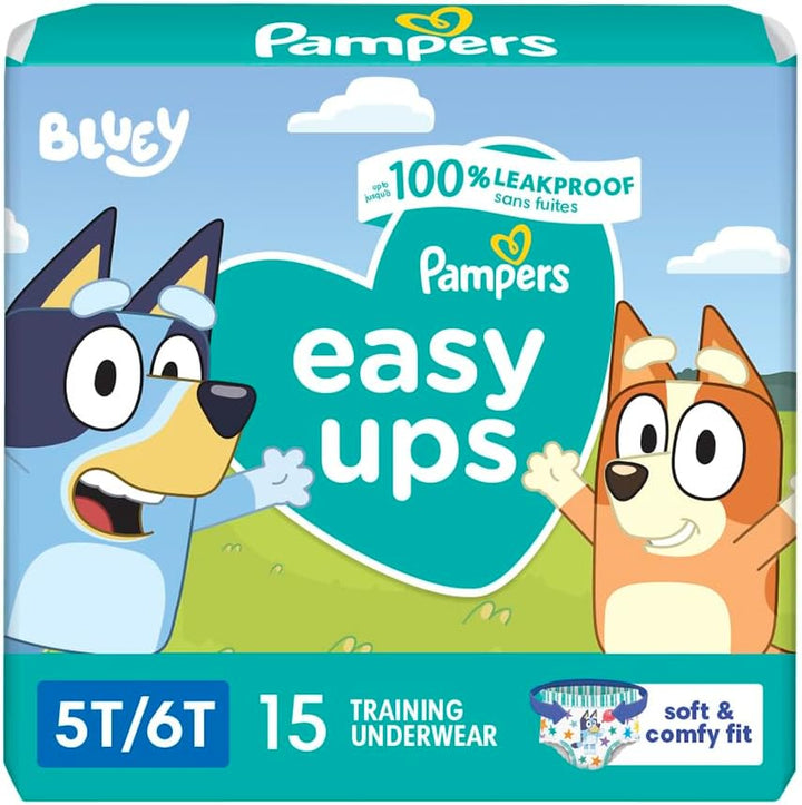 Training Pants - Easy Ups Boys & Girls Bluey - Size 3T-4T, 124 Count, Children'S Potty Underwear (Packaging May Vary)