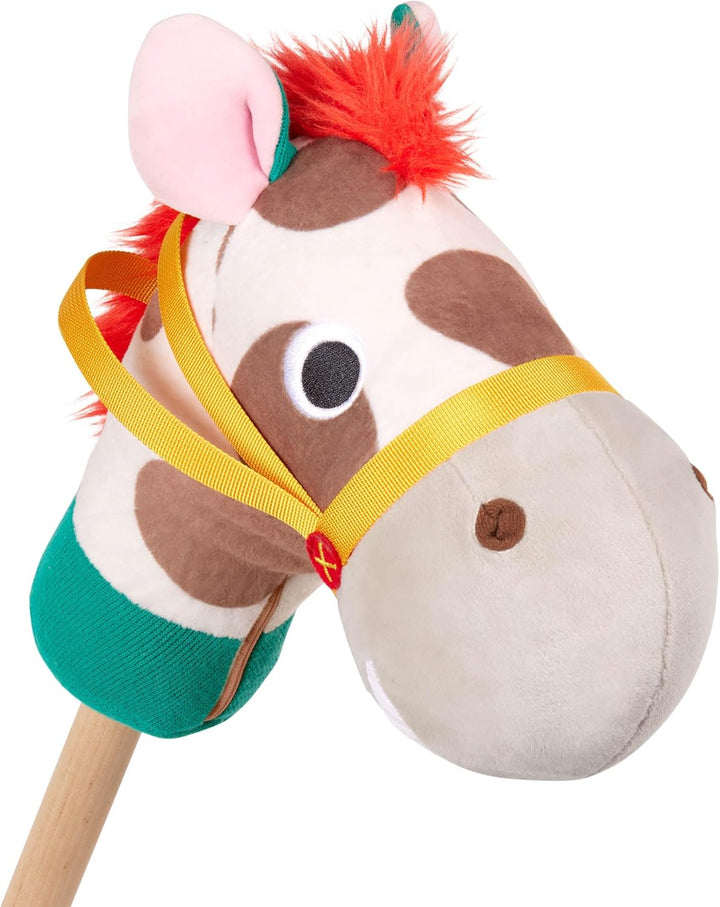 – Classic Hobby Horse – Plush Stick Horse – Wooden Pole & Sensory Textures – Realistic Sounds – 2+ Years – Pony Pal