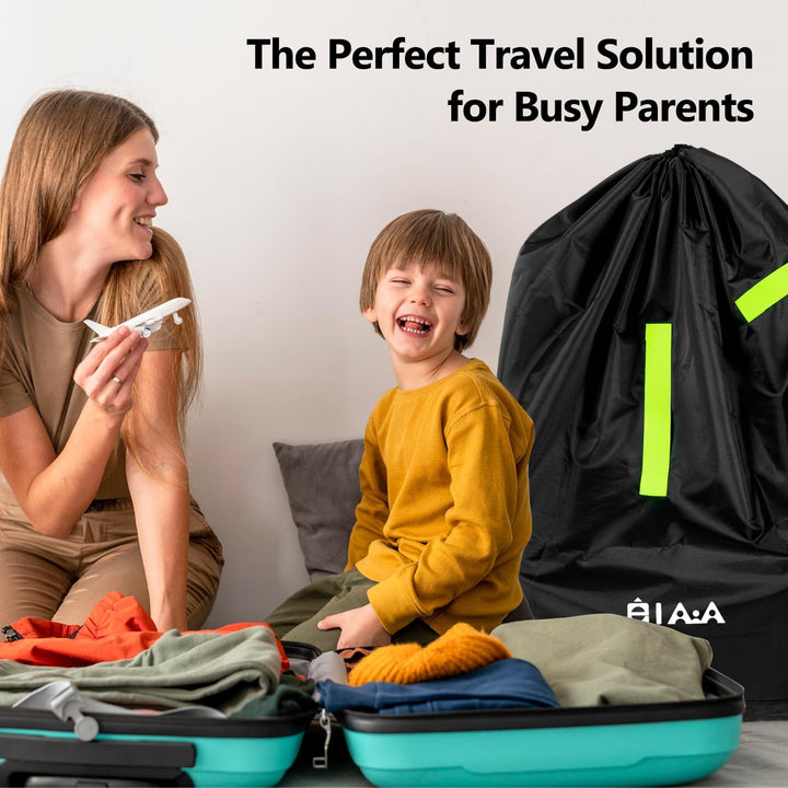Car Seat Travel Bag for Airplane, Waterproof Wearable with Straps, Large Capacity Padded Car Seat Check Bag, Perfect for Air Travel, Family Vacations, and Parents with Infants