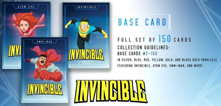 2025 Invincible Season 1  Premiere Hobby Edition: 2 Relics per Box Guaranteed, Chase Rare Autos & Patches