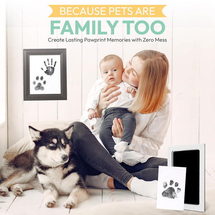 Clean Touch Ink Pad for Baby Handprints and Footprints – Inkless Infant Hand & Foot Stamp – Safe for Babies, Doesn’T Touch Skin – Perfect Family Memory or Gift – Black Print Kit by
