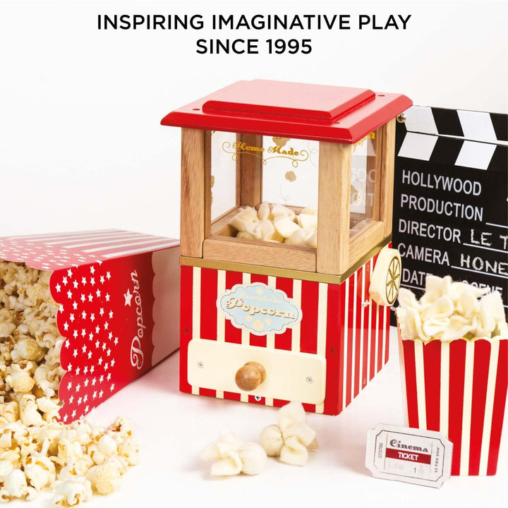 - Wooden Honeybake Retro Popcorn Machine | Cinema, Kitchen or Movies Pretend Play | Movie Night Role Kids Play Toy