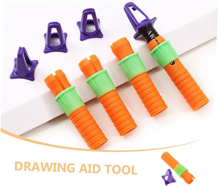 30Pcs Crayon Holder with Sharpener Pencil Lengthener for Effortless Drawing and Sketching Art Tool for Creative Freedom