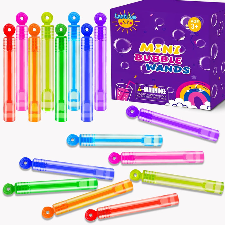 Party Goodie Bag Stuffer Fillers for Kids, 32 Pack Mini Bubble Wand Toys Gifts for Toddlers, Small Pinata Birthday Camping Wedding Party Favors Supplies, Classroom School Stuff Prizes Treats Non Candy