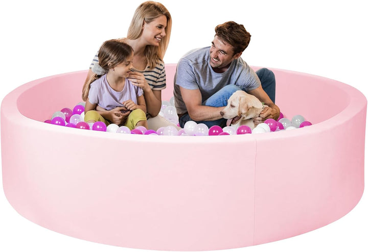 Foam Ball Pit, 35"X 12" Ball Pits for Toddlers, Soft round Kiddie Baby Ball Pool for Kids, Ideal Gift for Babies Indoor Outdoor Game, Balls Not Included (Grey)