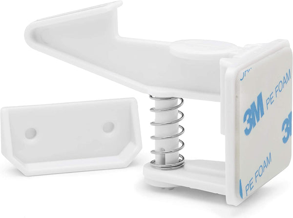 12 Pack Cabinet Locks Child Safety | Baby Safety Cabinet Locks NO Drilling 3M Adhesive Baby Proof Drawer Lock Child Proofing Cabinets Latches for Kids Latch for Drawers & Door Child Safety Locks