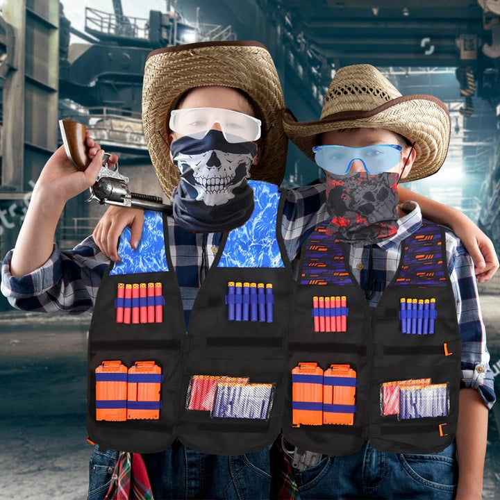 2 Sets Tactical Vest Kits Compatible with Nerf Guns N-Strike Elite Series