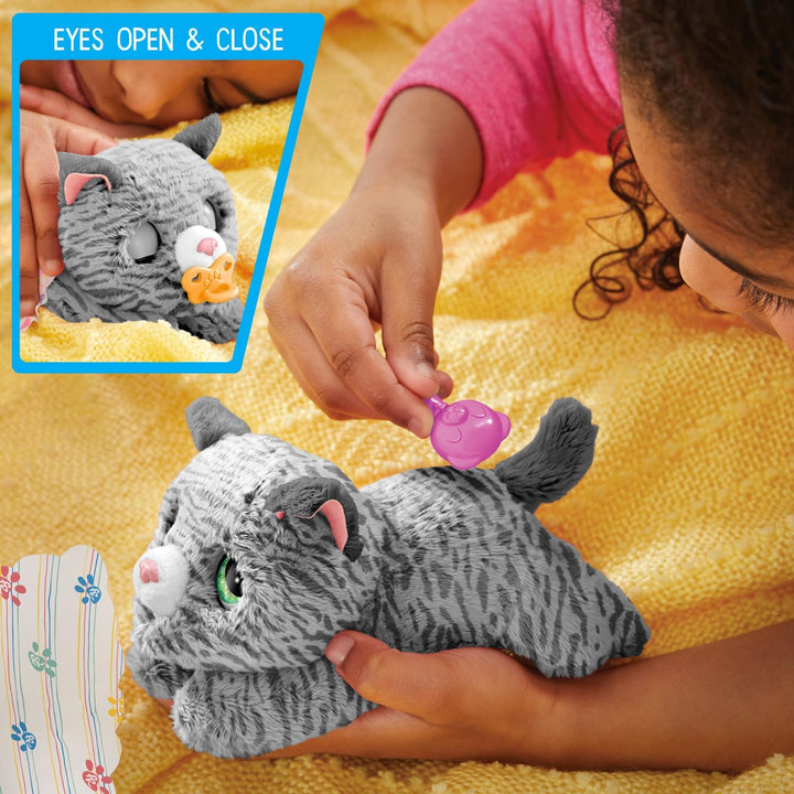Furreal Newborns Kitty Interactive Pet, Small Plush Stuffed Animal Cat with Sounds and Movement, Faux Fur, Kids Toys for Ages 4 up by
