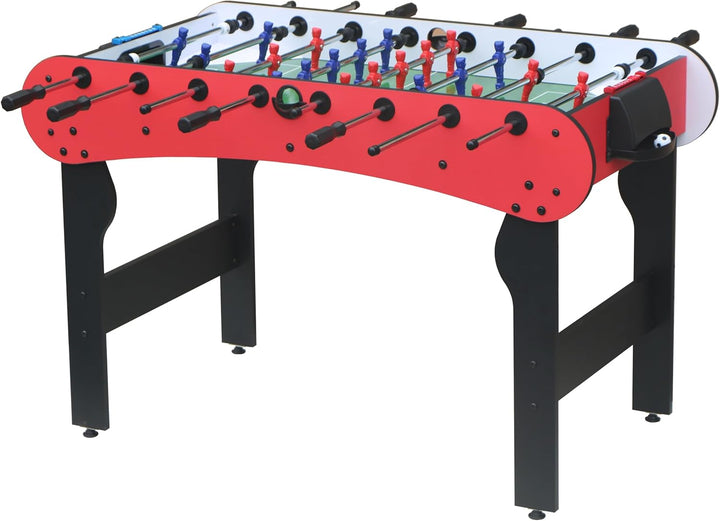 Enhance Family Fun with Indoor Foosball Table, Durable MDF & Steel Construction, for Kids and Adults, White and Red