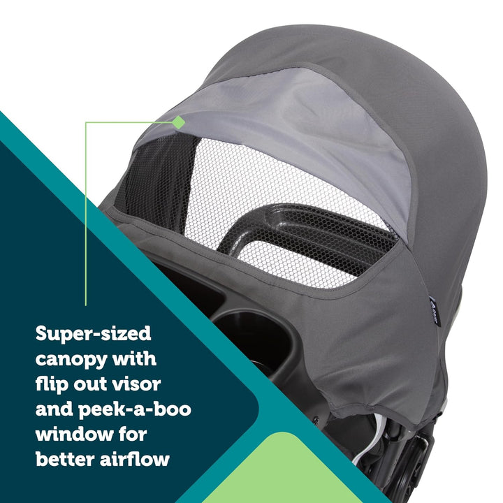 Smooth Ride Travel System Stroller and Car Seat Onboard™ FLX - Efficient Infant Car Seat Stroller and Infant Car Seat and Stroller Combo, Monument