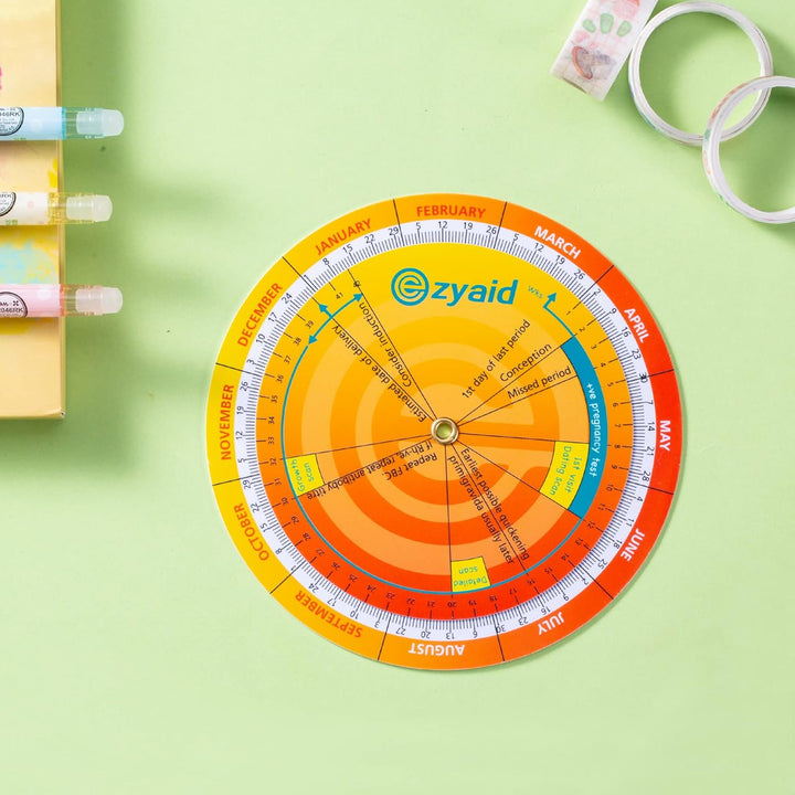 Pregnancy Wheel, Due Date OB-GYN Calculator with CRL, BPD, HC AC and FL Guide, EDC Wheel for Pregnant Women/Healthcare Providers