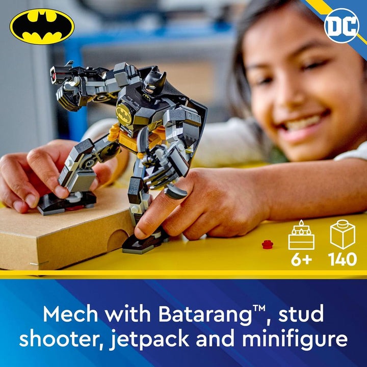 DC Batman: Batman Mech Armor Super Hero Toy, Collectible Robot Action Figure and Batman Minifigure Included, Creative Super Hero Gift for Kids & Batman Fans Ages 6 and Up, 76270