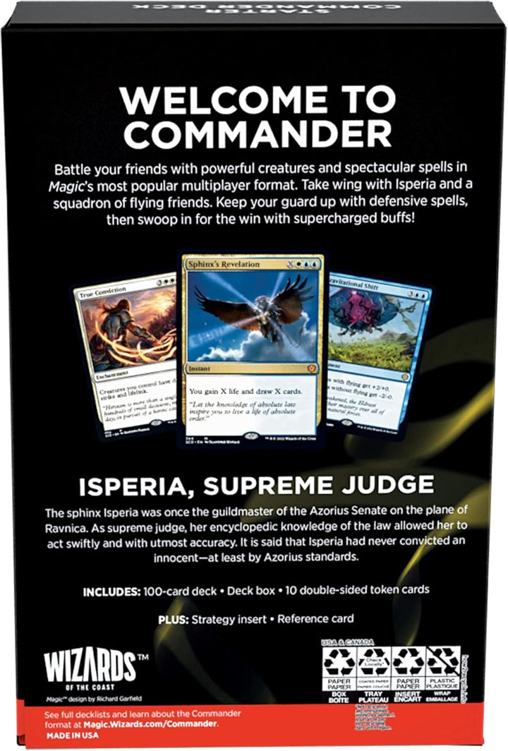 Starter Commander Deck – First Flight (White-Blue) | Ready-To-Play Deck for Beginners and Fans | Ages 13+ | Collectible Card Games