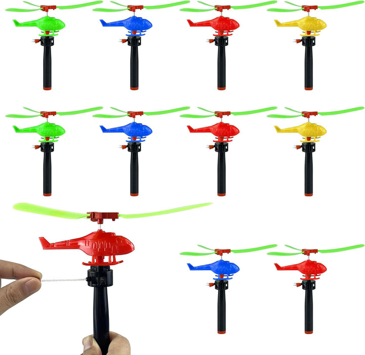 10PCS Flying Helicopters Planes 360°Rotating Airplanes Helicopter Airplane for Boys Girls Goodie Bag Stuffers Classroom Prizes Bulk Party Favors