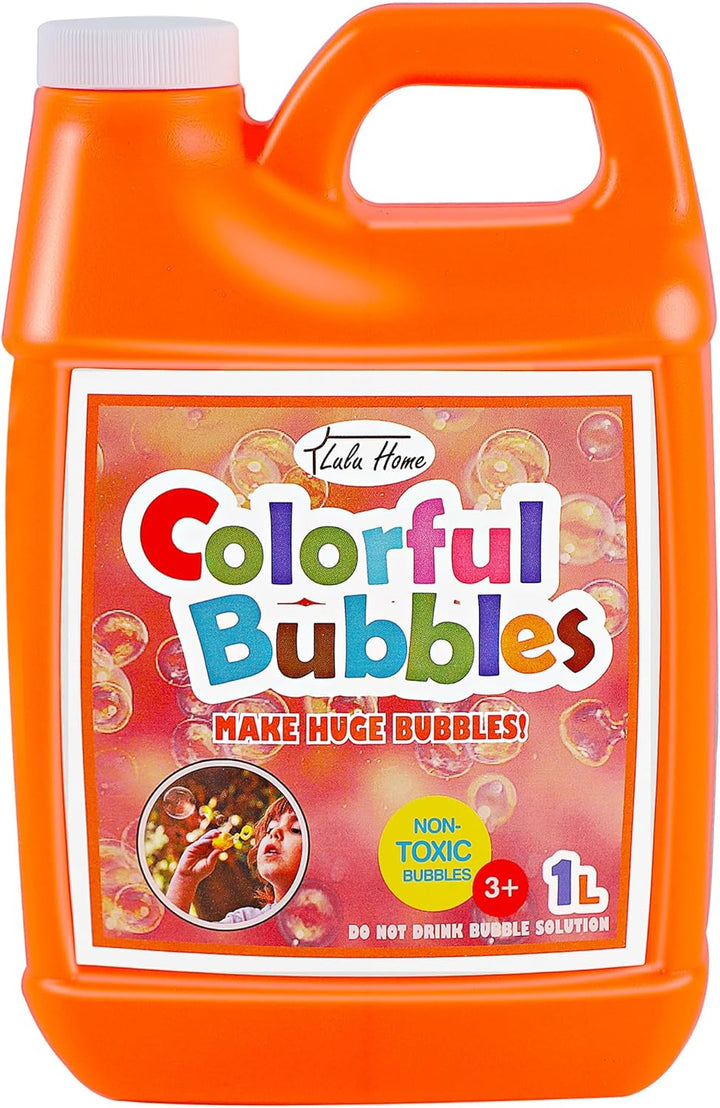 Concentrated Bubble Solution, 1 L/ 33.8 OZ Refill for Bubble Machines, Giant Wands, and Blowers - up to 2.5 Gallons for Kids' Birthday Parties
