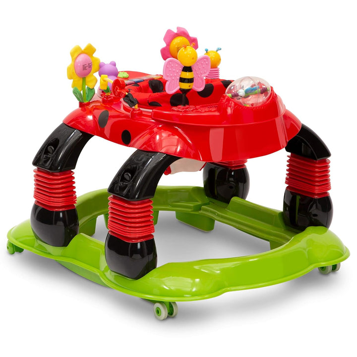 Lil Play Station 4-In-1 Activity Walker - Rocker, Activity Center, Bouncer, Walker - Adjustable Seat Height - Fun Toys for Baby, Sadie the Ladybug