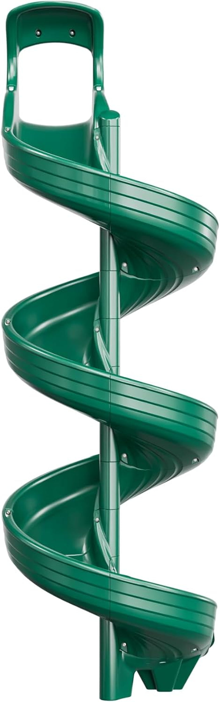 Playground Slide for Kids - Big Spiral Outdoor Slide Attachment for Treehouse or Deck - Plastic Playset Slide for Playground or Backyard with Open Twisty Design - Exit Right - 5 Ft - Gray
