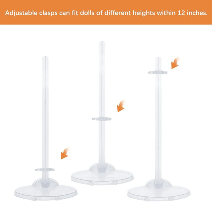 20PCS Doll Holder, Doll Stand Display Holder, Ideal Display Stand Support with Adjustable Waist Clip for 11 to 13 Inch Tall Dolls