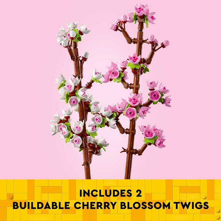 Cherry Blossom Building Toy for Kids, Girls & Boys, Ages 8+ - Artificial Cherry Blossom Decor for Home & Display - Creative Gift Idea for Plant & Flower Lovers - 40725