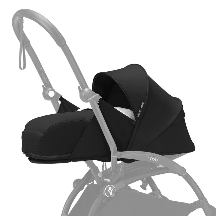 YOYO 0+ Newborn Pack, Taupe - Includes Mattress, Extendable Canopy & Five-Point Harness - Requires YOYO3 Frame (Sold Separately)