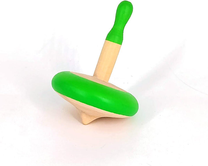 Spinning Tops for Kids 2 3 4 5+ Year Old, Set of 3 Wooden Montessori Toys, Improves Hand Eye Coordination, Great for Sensory Play, Eco-Friendly 100% Child Safe (Red/Blue/Yellow)