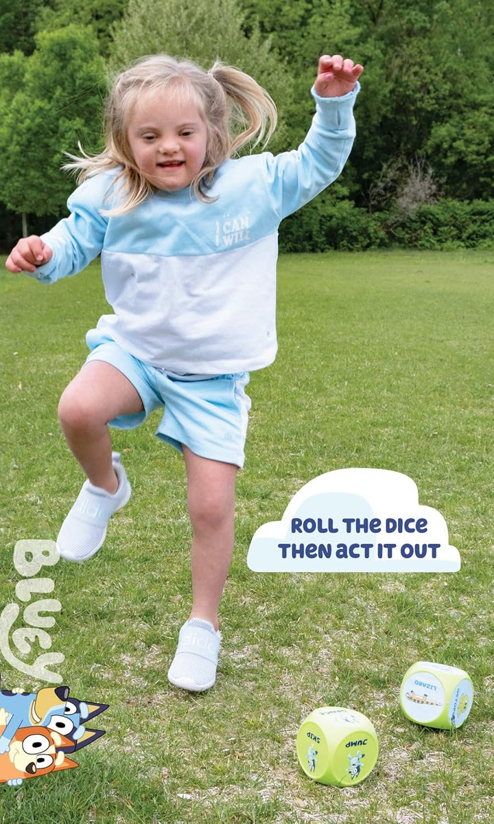 BLUEY Wackadoo Dice Imagination Act Out the Action Game | Family Game Night for All Ages | Creative and Engaging Fun for All Featuring Bluey and Bingo with 36 Unique and Silly Combinations