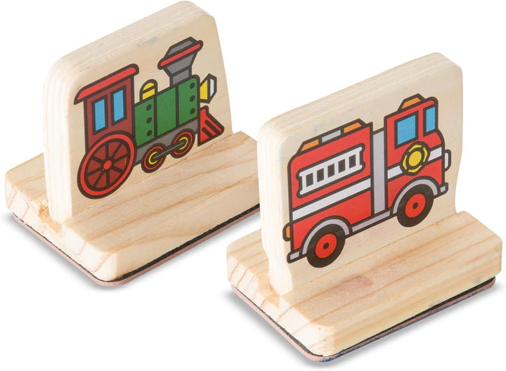 My First Wooden Stamp Set - Vehicles Kids Art Projects, Stamps with Washable Ink, Vehicle Toys for Kids Ages 4+
