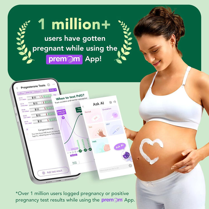 Pdg Test Strips: 5 Pack Track Ovulation Insights with Progesterone Urine Tests – at Home Fertility Test for Women with Premom Ovulation App - Pdg (Pregnanediol Glucuronide) Tests