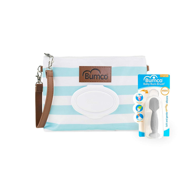Bumco Diaper Clutch - Portable Wipes Dispenser & Travel Essential, Airtight Refillable Wipes Container, Diaper Bag Purse