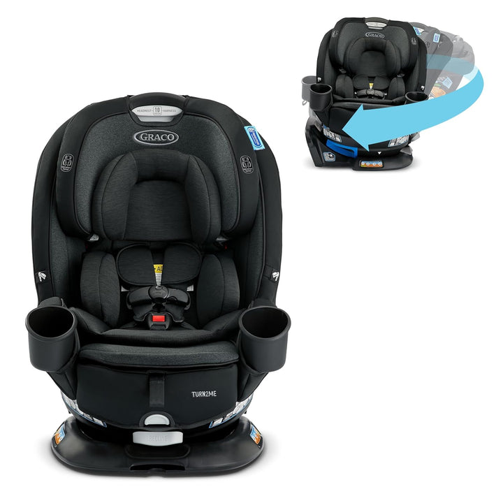 Turn2Me 3-In-1 Convertible Car Seat, Rotating Seat Feature, with Rear-Facing, Forward-Facing and Highback Booster Options in Cambridge