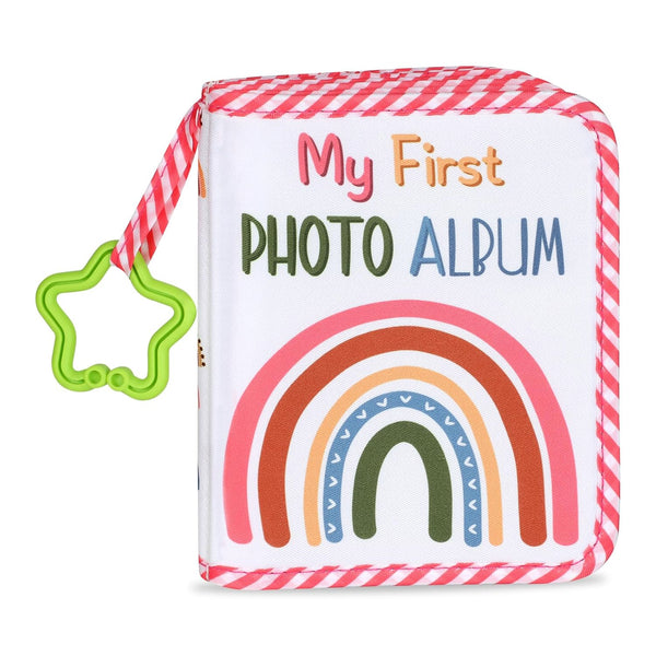 Baby'S My First Family Album Soft Photo Cloth Book Boho Rainbow My First Book of Photos Baby Memory Album Gift Holds 4X6 Pictures for Babies Newborn Toddler & Kids Baby Shower