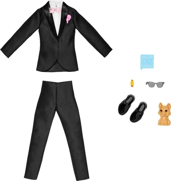Clothes Set, Fashion & Accessories Pack for  Dolls, Bridal Theme with Wedding Dress, Veil, Bouquet, Shoes & Jewelry