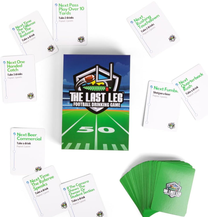 the Last Leg - Live Football Drinking Game. Perfect for Game Days, Tailgates, Parties, and Pre Games.