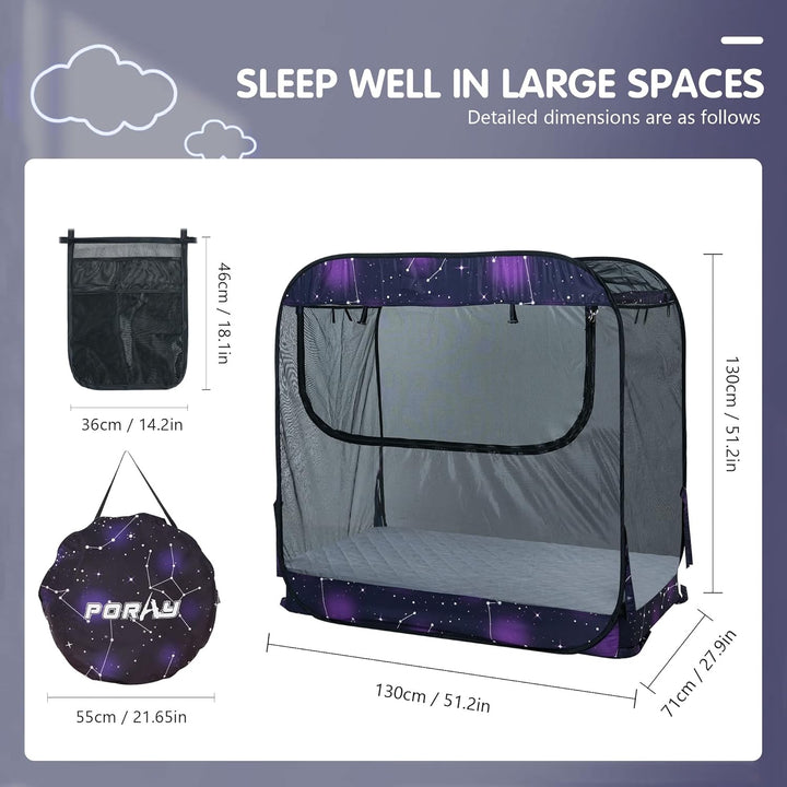 Portable Baby Crib Net Safety Mesh Tent,Pop up Infant Mosquito Net, See through Canopy Netting Cover for Baby&Toddler to Keep Baby from Climbing Out.