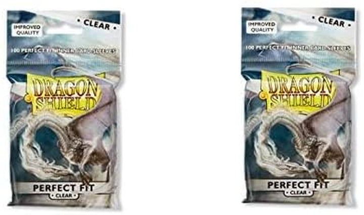 2 Packs  Inner Sleeve Clear Standard Size 100 Ct Card Sleeves Individual Pack