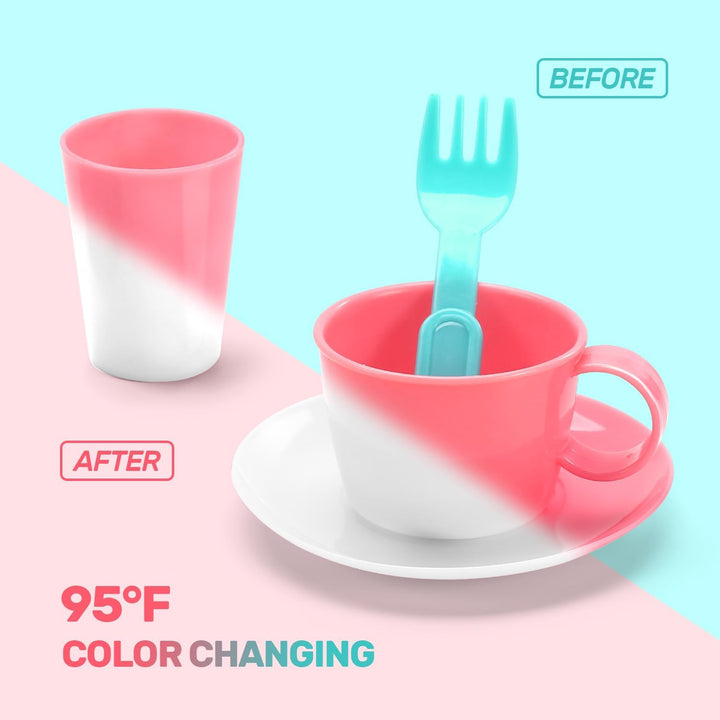 Color Changing Play Kitchen Sink Toys, Children Electric Dishwasher Playing Toy with Running Water,Upgraded Real Faucet and Play Dishes,Pretend Role Play Toys for Kids Boys Girls