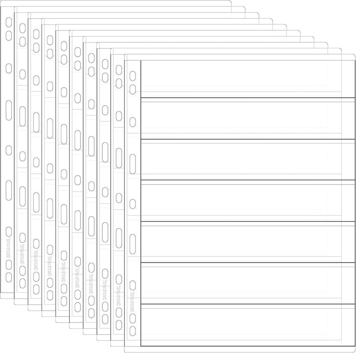 Stamp Collection Inserts - Collector Stamp Album 12 Sheets with 4 Mixed Sizes Single Side for Stamp Collection Binder Kit IS02MX112