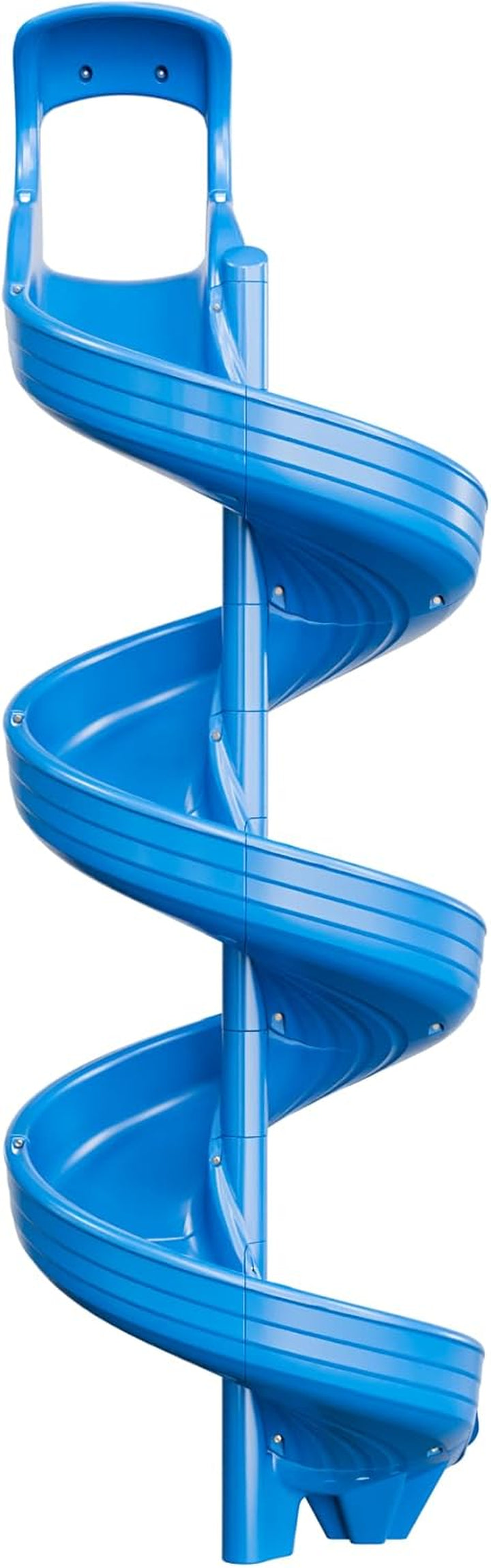 Playground Slide for Kids - Big Spiral Outdoor Slide Attachment for Treehouse or Deck - Plastic Playset Slide for Playground or Backyard with Open Twisty Design - Exit Right - 5 Ft - Gray