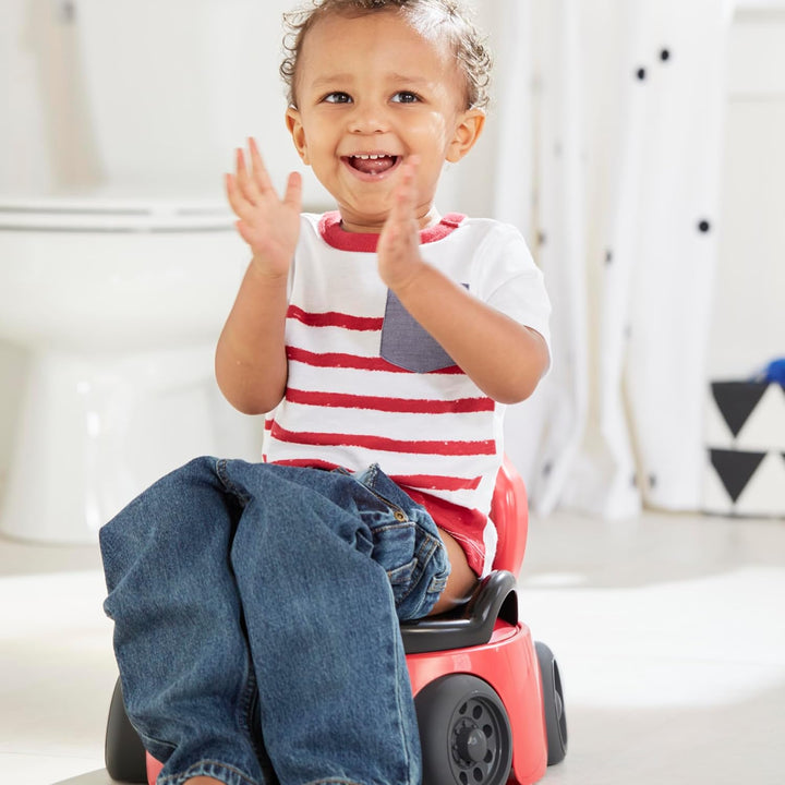 Training Wheels Racer Potty Training Toilet - Race Car Training Potty - Includes Detachable Toddler Toilet Seat and Kids Potty - Ages 18 Months and Up