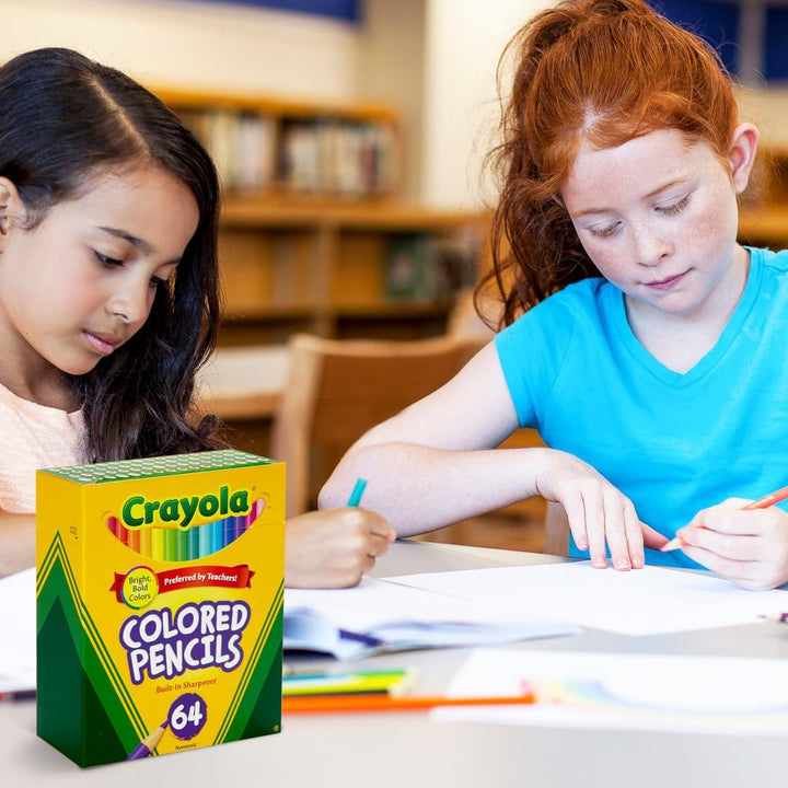 Mini Colored Pencils (Colors May Vary), Coloring Supplies for Kids, 64 Count, Gift