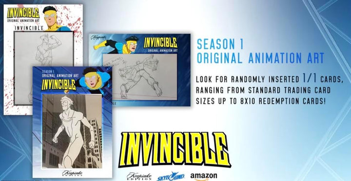 2025 Invincible Season 1  Premiere Hobby Edition: 2 Relics per Box Guaranteed, Chase Rare Autos & Patches