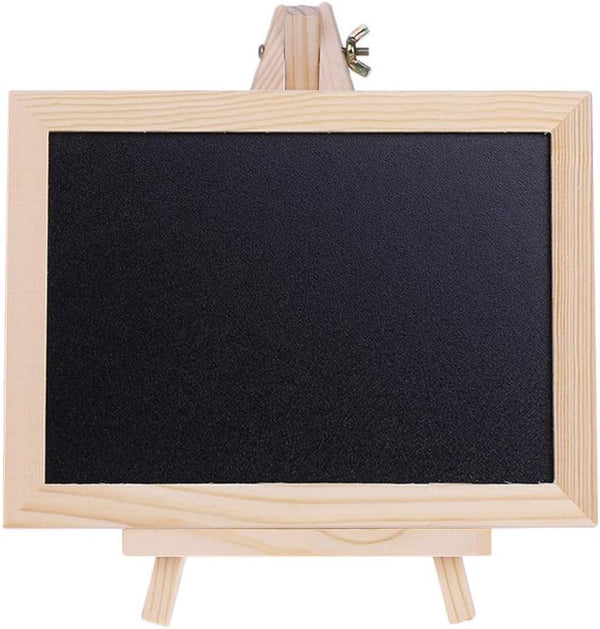 Wood Tabletop Chalkboard Double Sided Blackboard Message Board Children Kids Toy