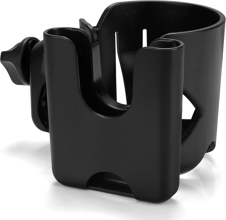 Universal Cup Holder, Stroller Cup Holder, 360° Rotatable Large Caliber Designed Bottle Holder for Stroller, Bike, Wheelchair, Walker, Scooter, Black