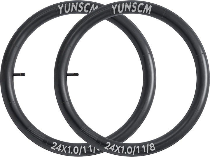 2-PCS 24"X1.0" Heavy Duty Wheelchair Tubes 24X1 1/8 Wheelchair Tubes Av32Mm 25/28-540 Inner Tubes Compatible with 24X1.0 24 X 1 1/8 24X1 1-8 Wheelchair Tire Tubes Schrader Valve