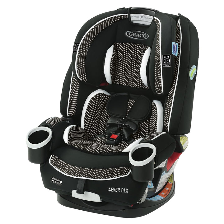 4Ever DLX 4-In-1 Car Seat, Charlie | Infant to Toddler Car Seat, with 10 Years of Use | Rear-Facing, Forward-Facing and Booster Modes | Safe, Comfortable and Convenient