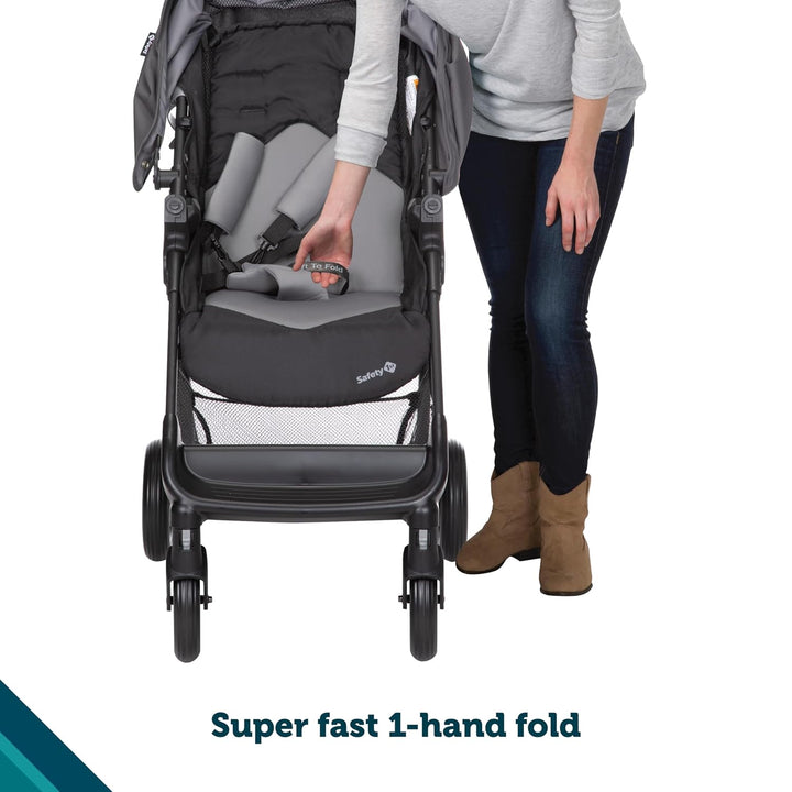 Smooth Ride Travel System Stroller and Car Seat Onboard™ FLX - Efficient Infant Car Seat Stroller and Infant Car Seat and Stroller Combo, Monument