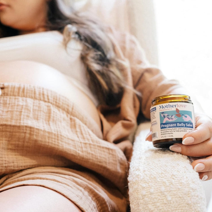 Pregnant Belly Salve (4 Oz) Moisturizing Balm to Use on Growing Belly—Non-Gmo & Organic Herbs