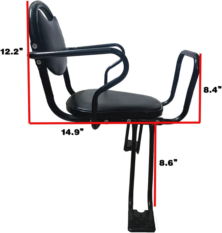 Rear Kid'S Bike Seat,Rear Child Bike Seat,Rear Mount Bike Seat with Armrests,Pedals and Harness for Most Adult Bike Ages 2 to 8 Years(Up to 110Lb)